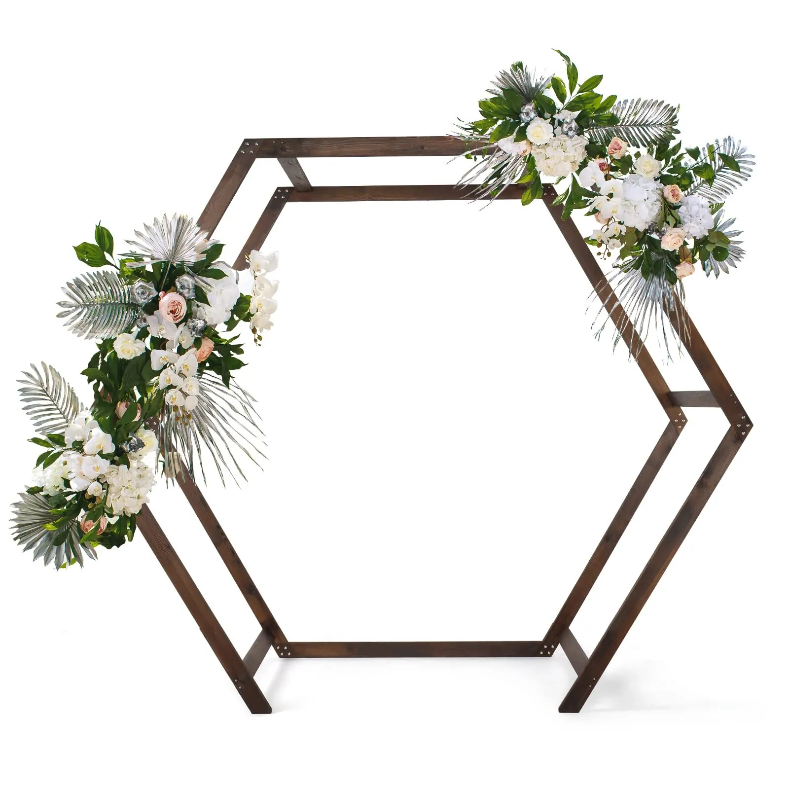 Open Hexagon Wood Arch