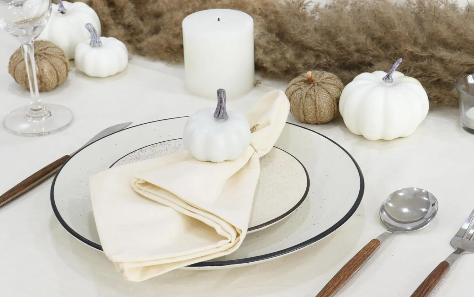 Cream Cloth Napkins, Set of 12 