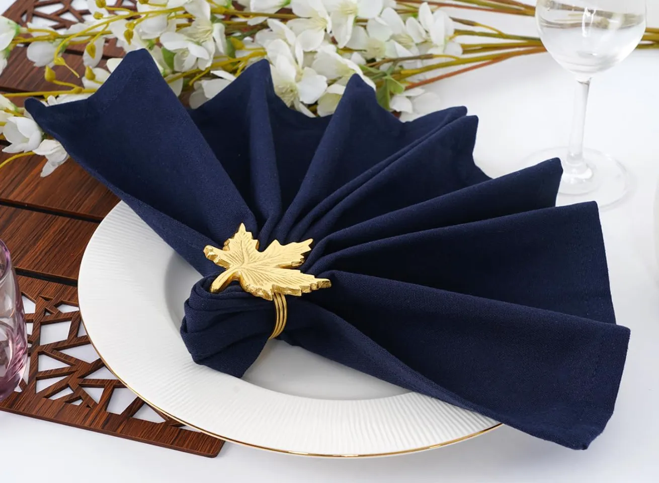 Navy Blue Cloth Napkins- Set of 12