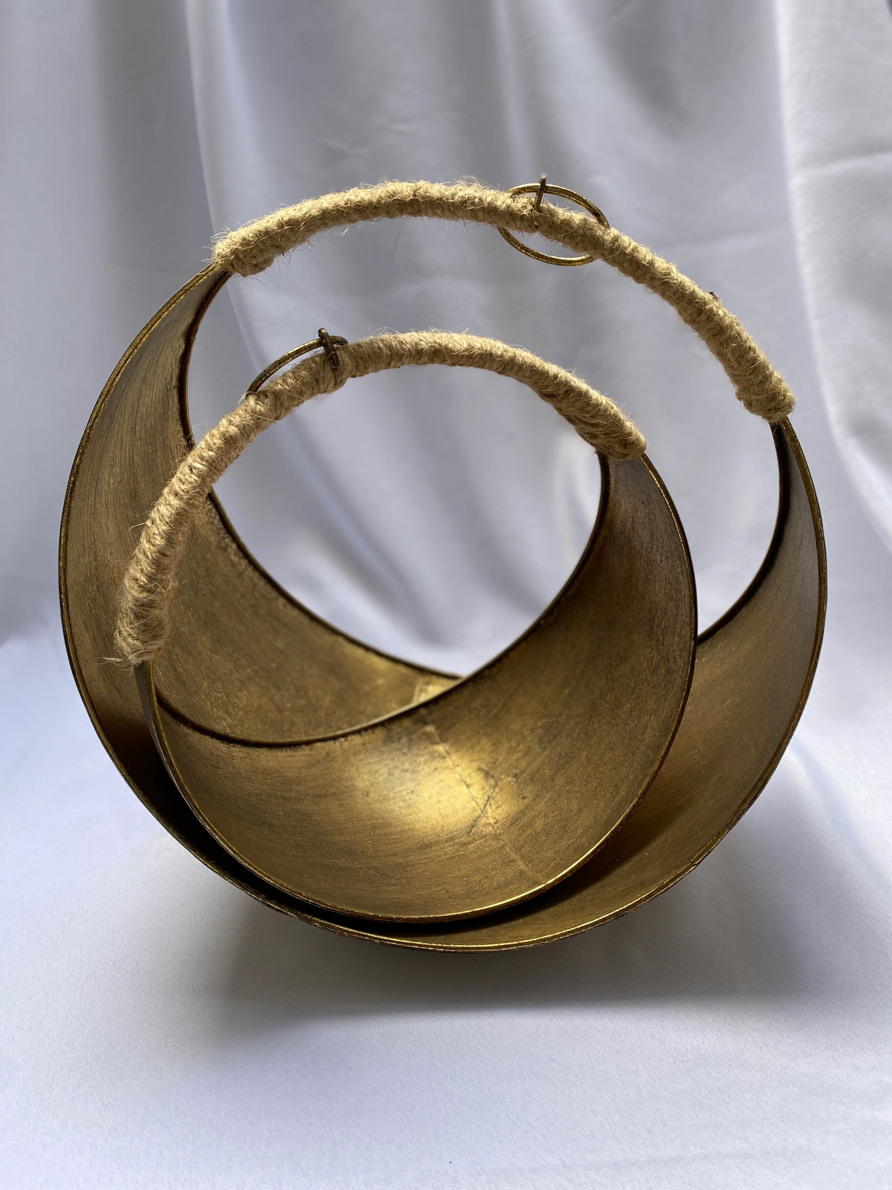 Brass Hanging Hoops (set of 8 hoops)  12", 10"
