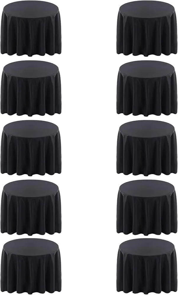 Black Table Linen- 132" Round