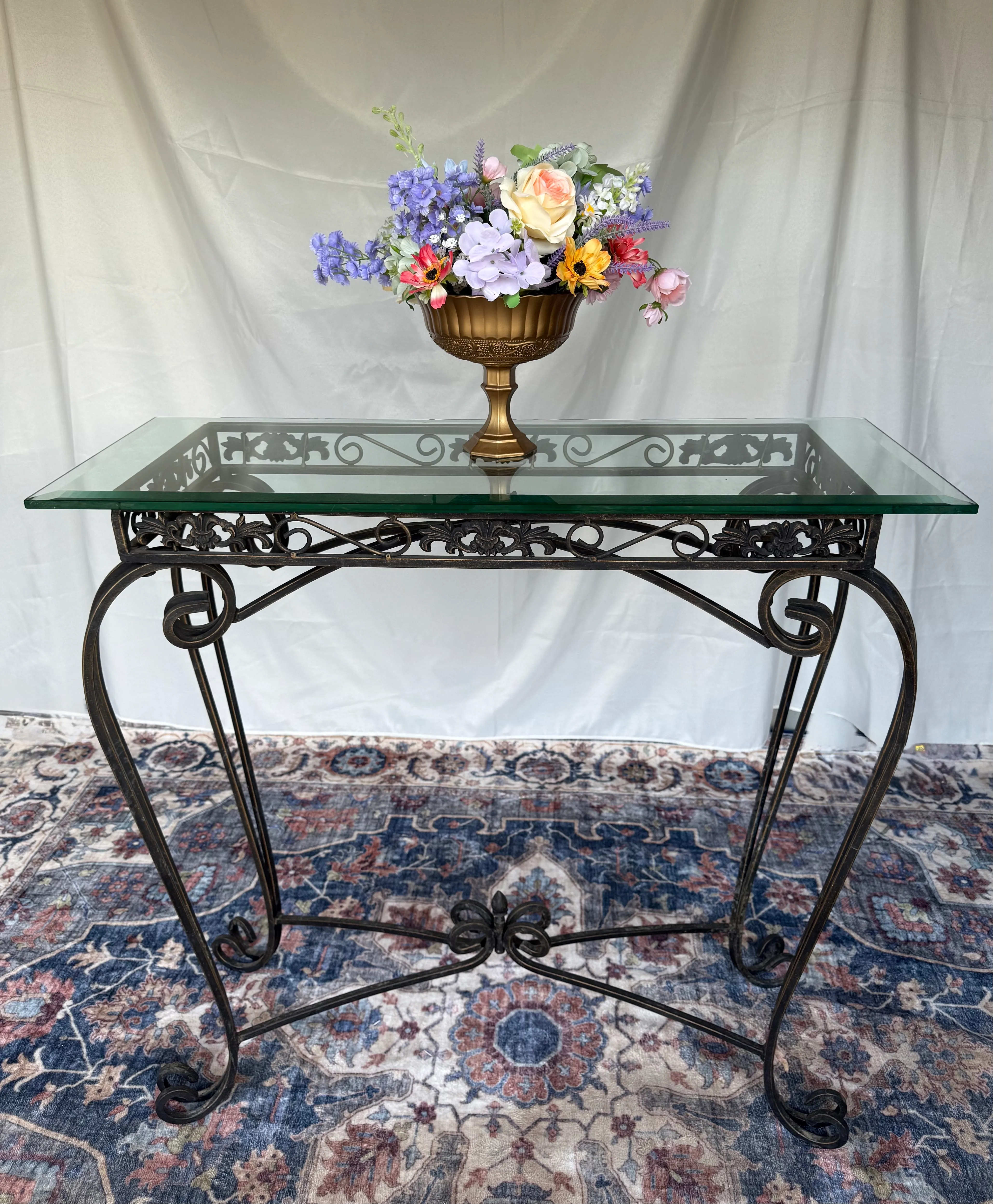 Metal & Glass Side Table