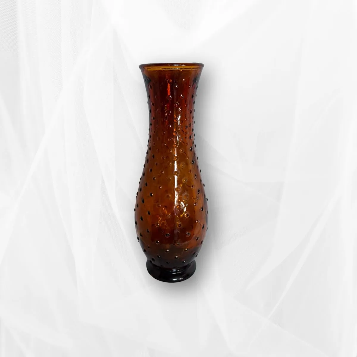 Amber Knobbed Vase