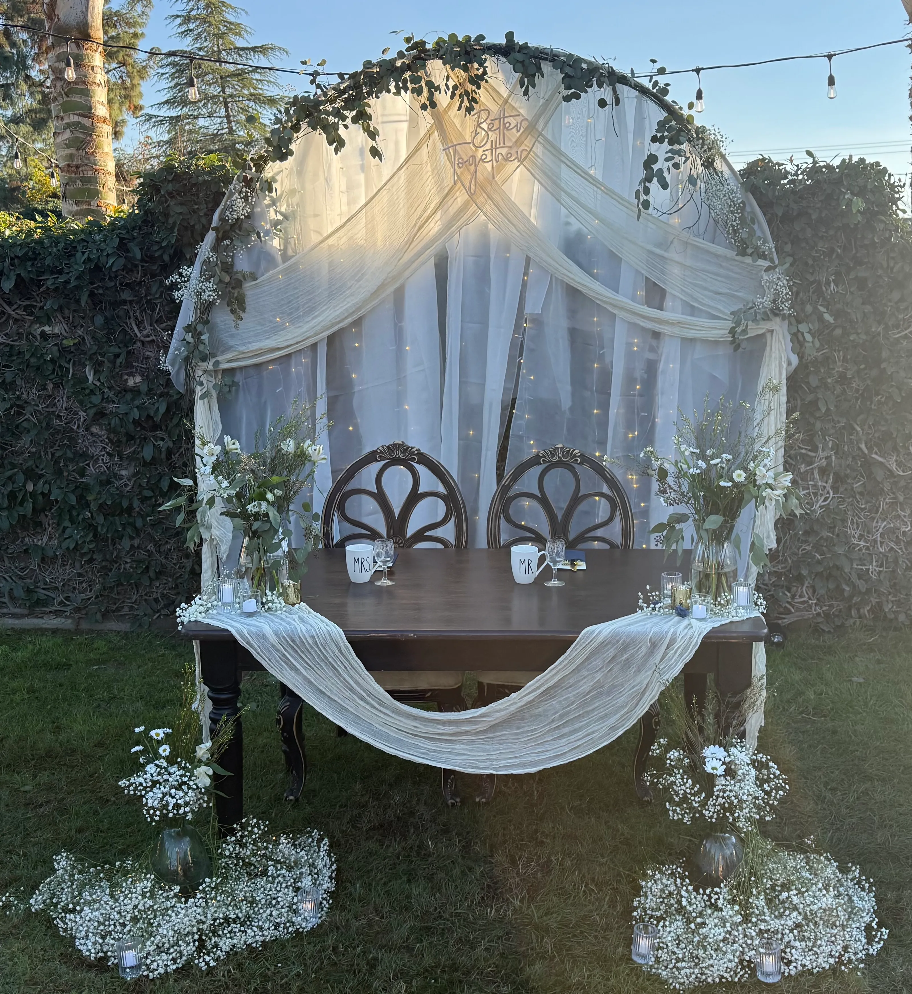 Wood Sweetheart Table 