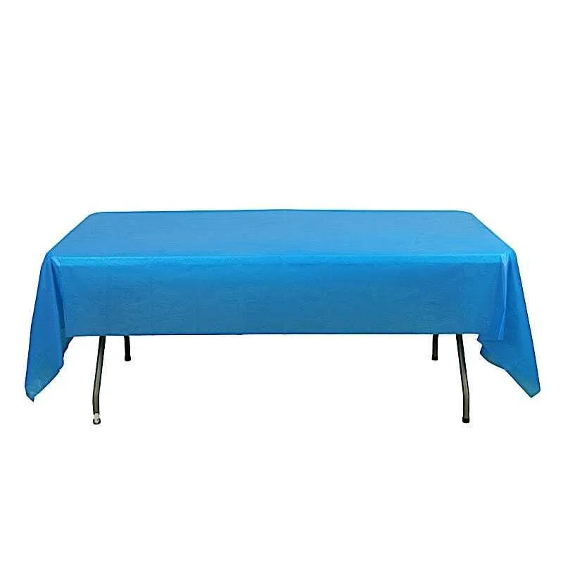 Blue Plastic Rectangular Tablecloth