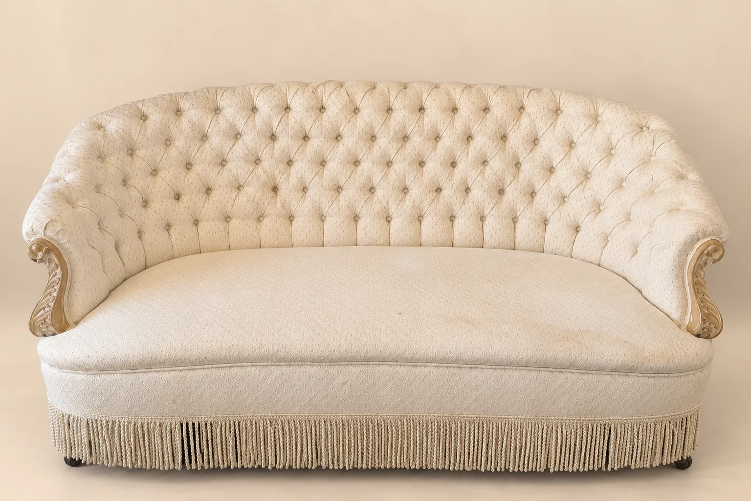 Bright White Frill Couch