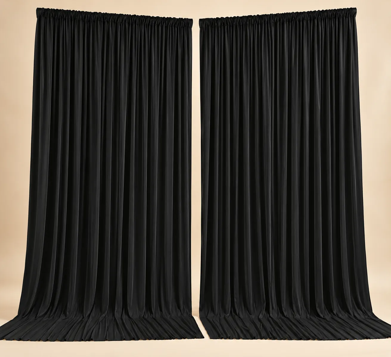 Black Curtain Backdrop Panels
