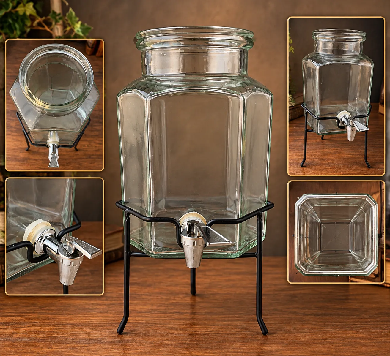 Large Beverage Jar with Spigot