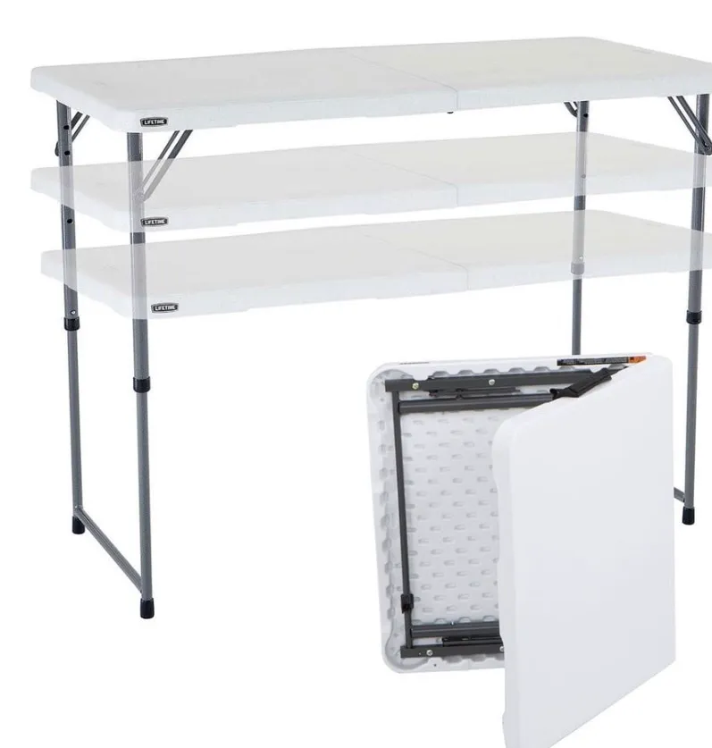 4-Foot Adjustable Folding Table