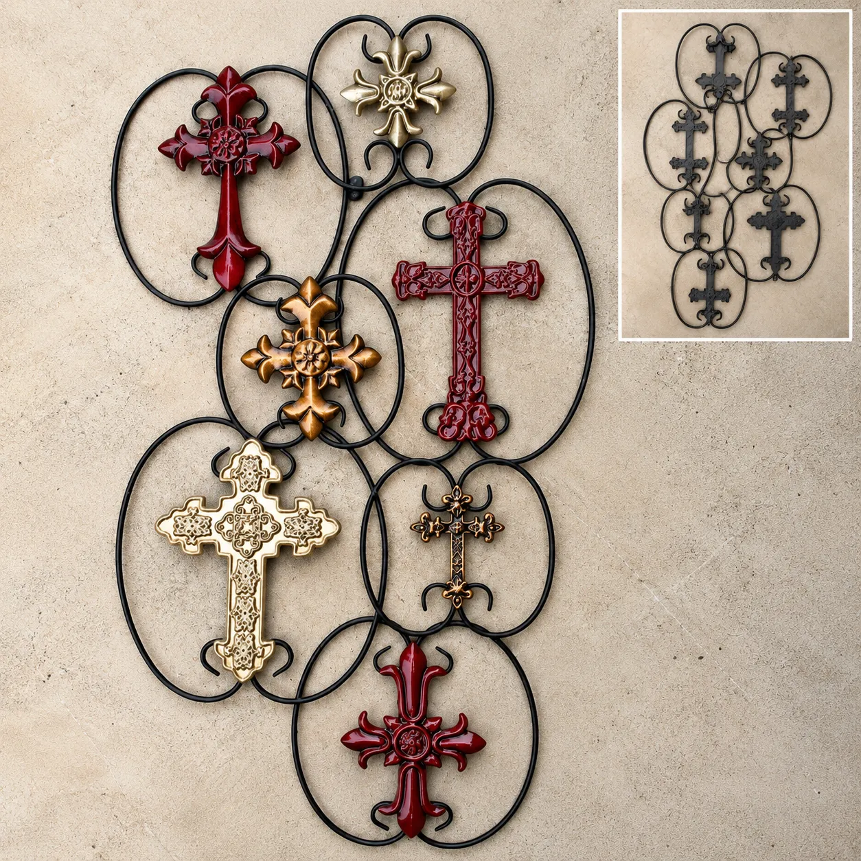 Metal Cross Wall Decor