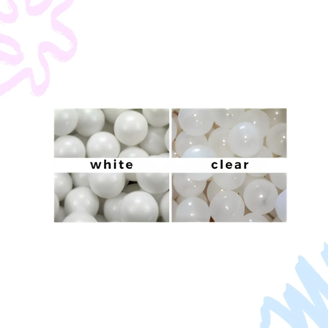 Ball Pit Ball Base Color: White/Clear