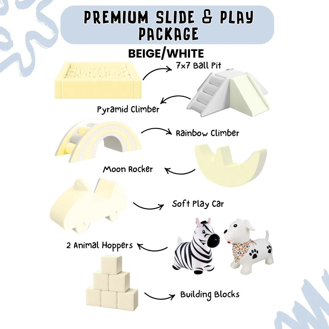 Premium Slide and Play Package - Beige/White