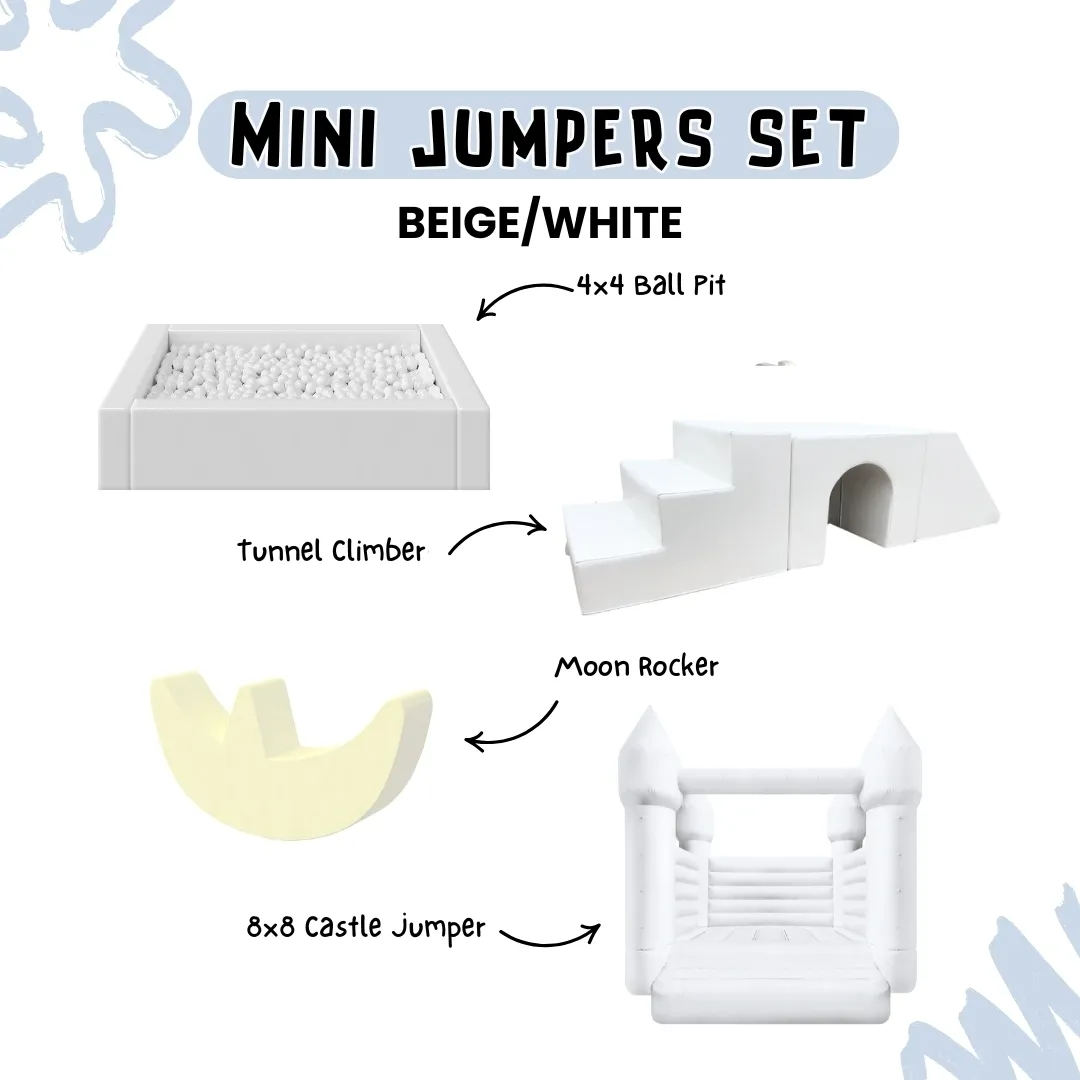 Mini Jumpers Set - Beige/White