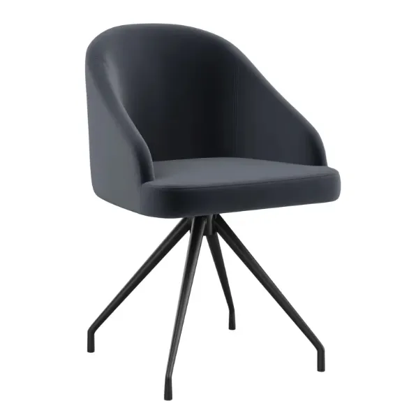 Gray Stationary Swivel Home Office Chair