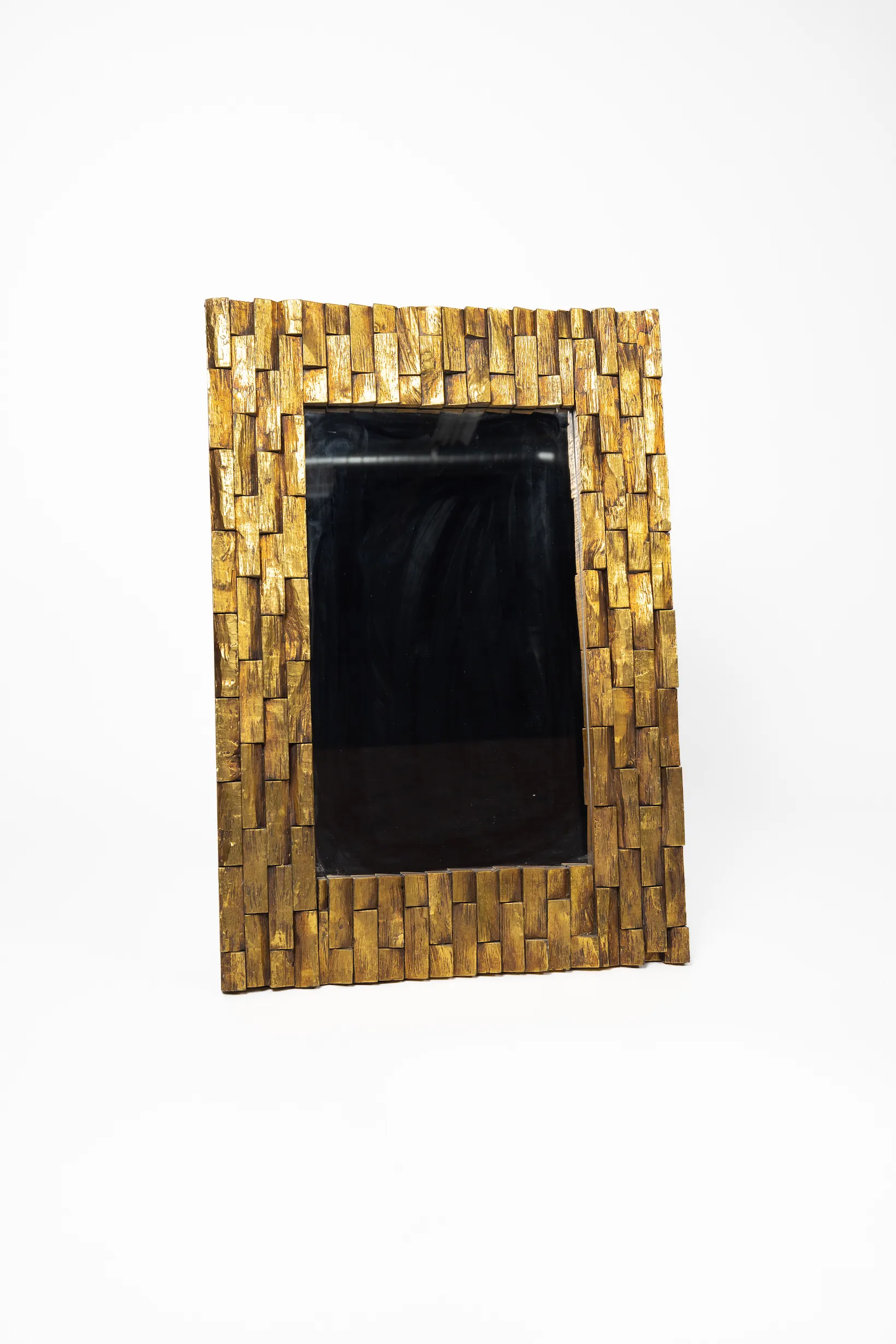 Mirror with Gold Border
