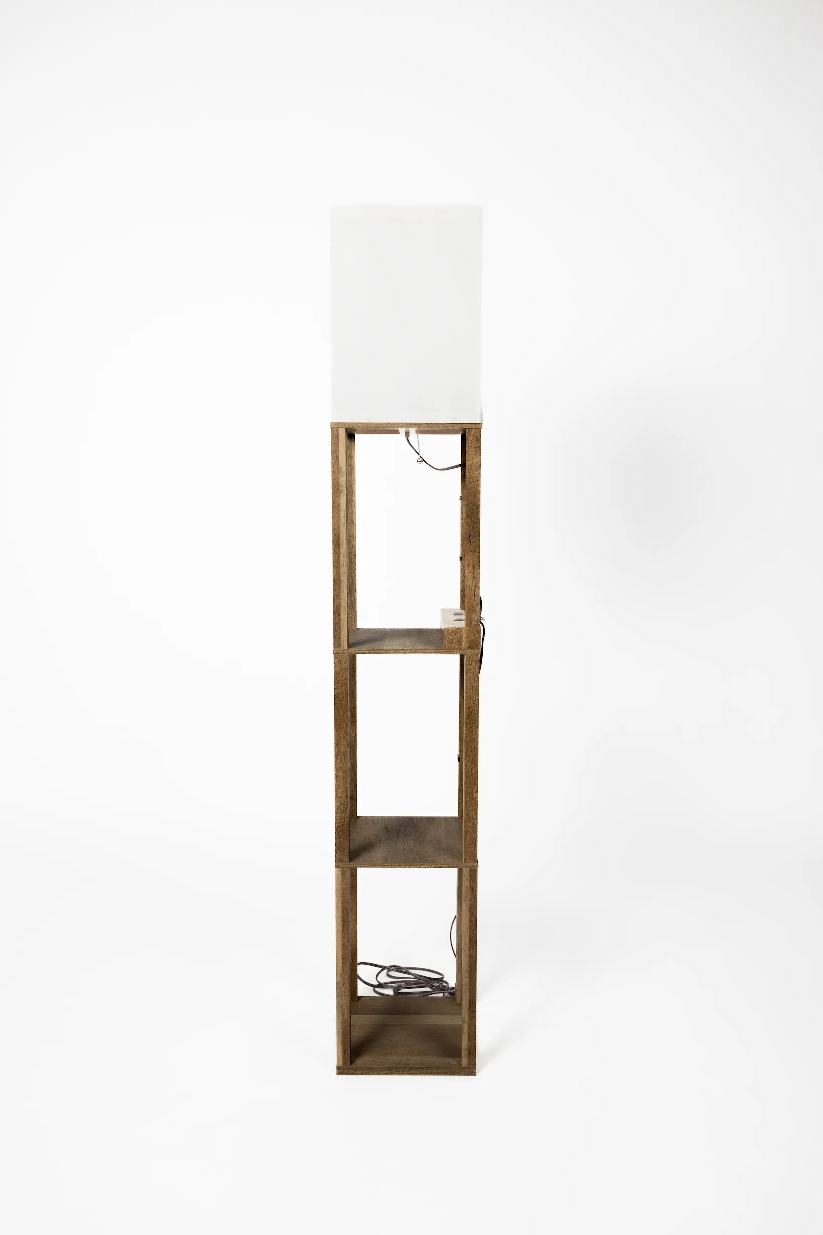 Brown Box Lamp Stand