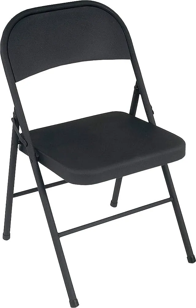 Black folding chairs