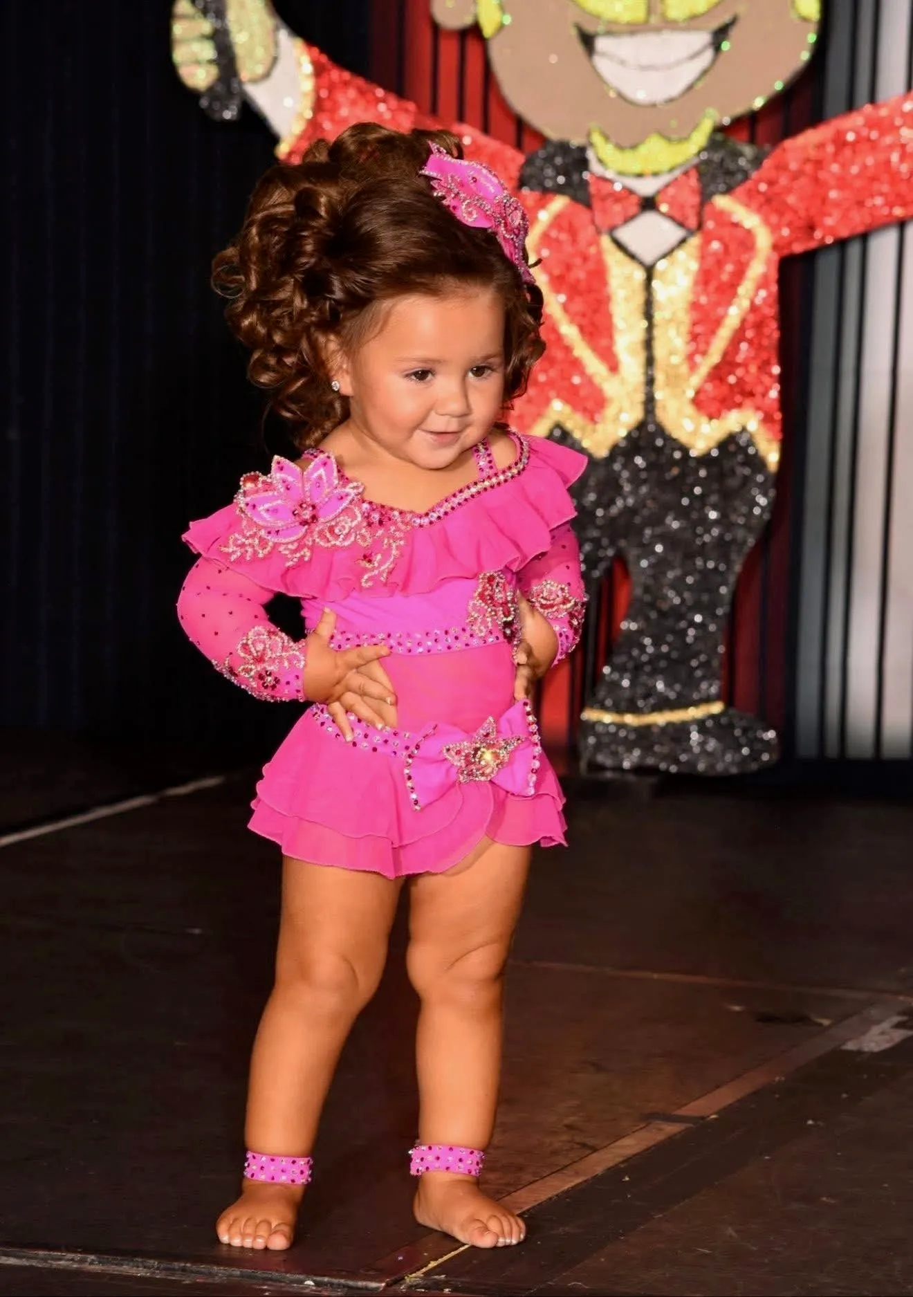 12/2 Boo Bear Pink Glitz Swim