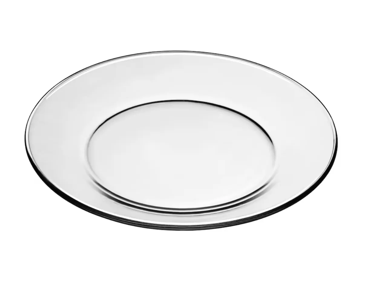 10.5" Clear Glass Dinner Plate