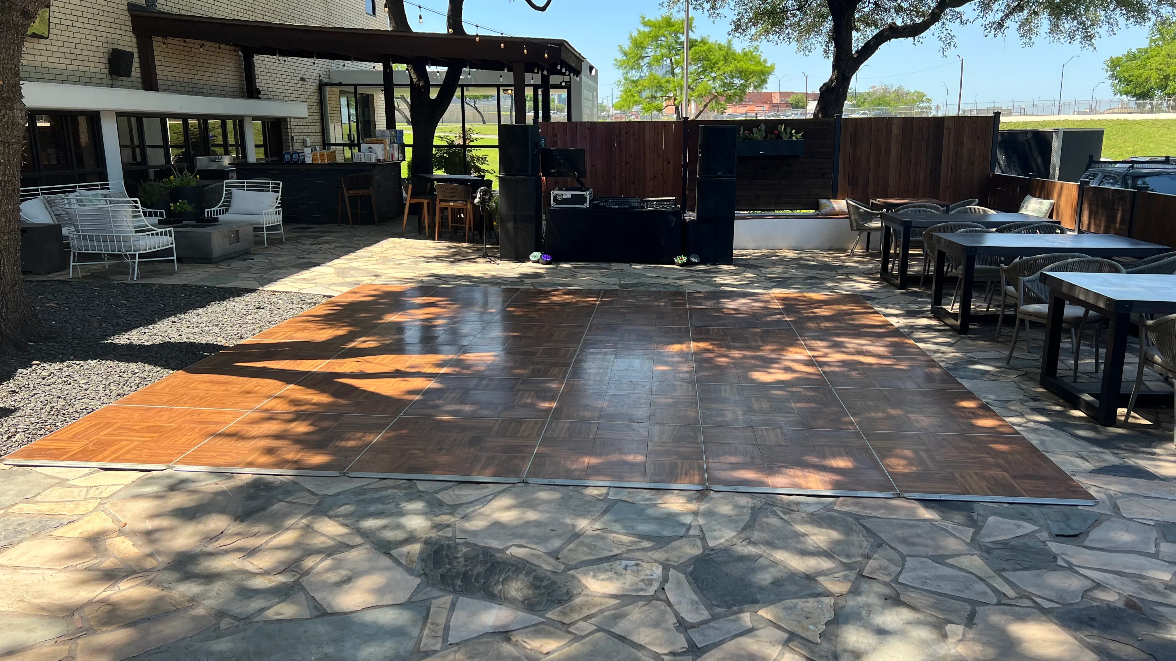 18' x 18' Dark Maple Dance Floor