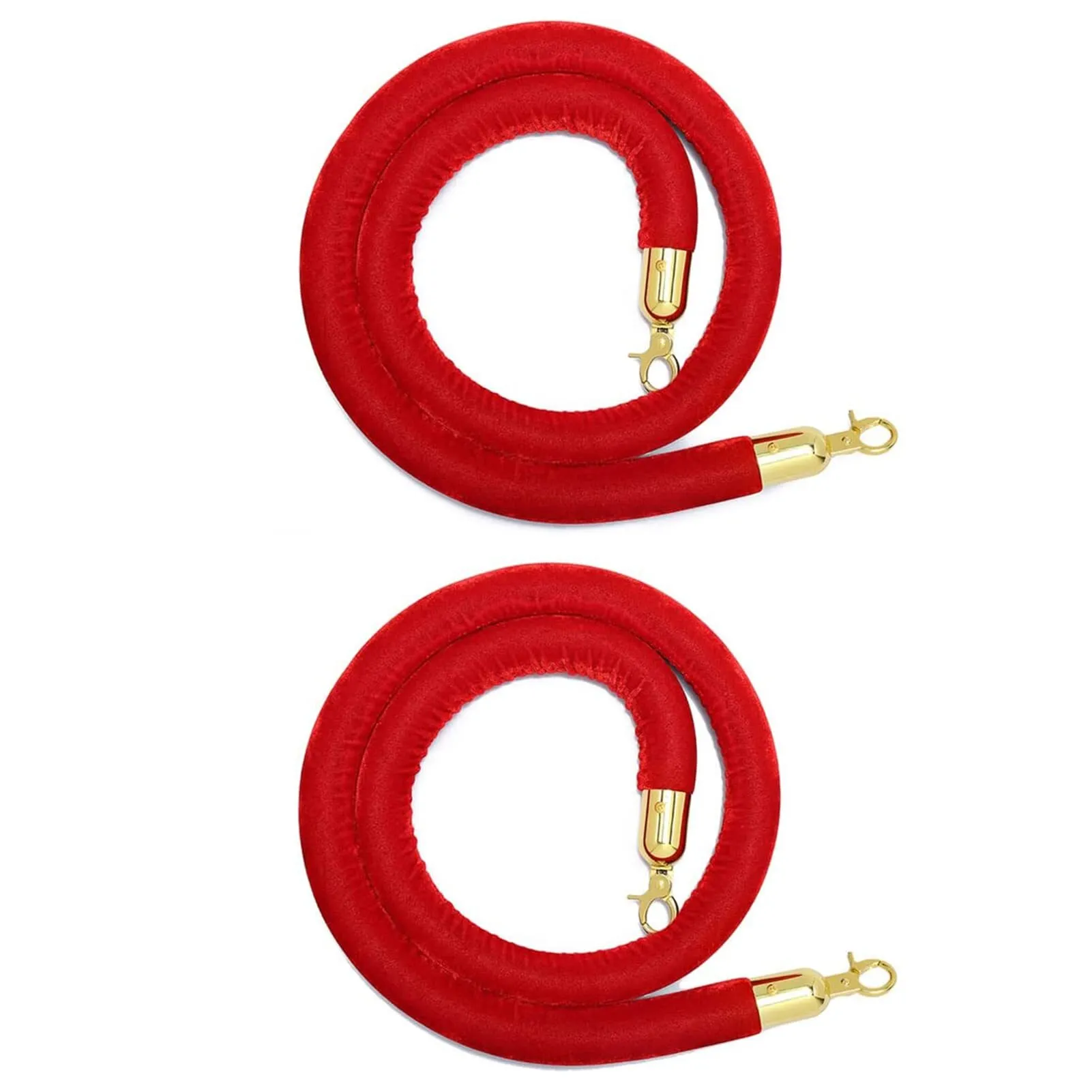 6' Stanchion Rope - Red Velour 
