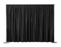 Standard Black Pipe & Drape 8' Tall