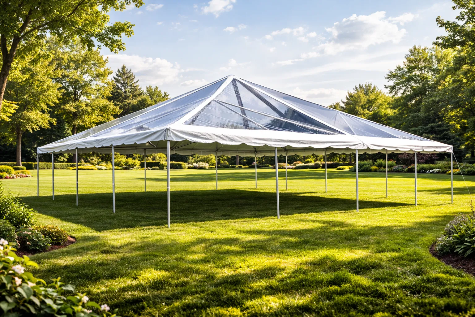 40 x 40 Clear Top Frame Tent 