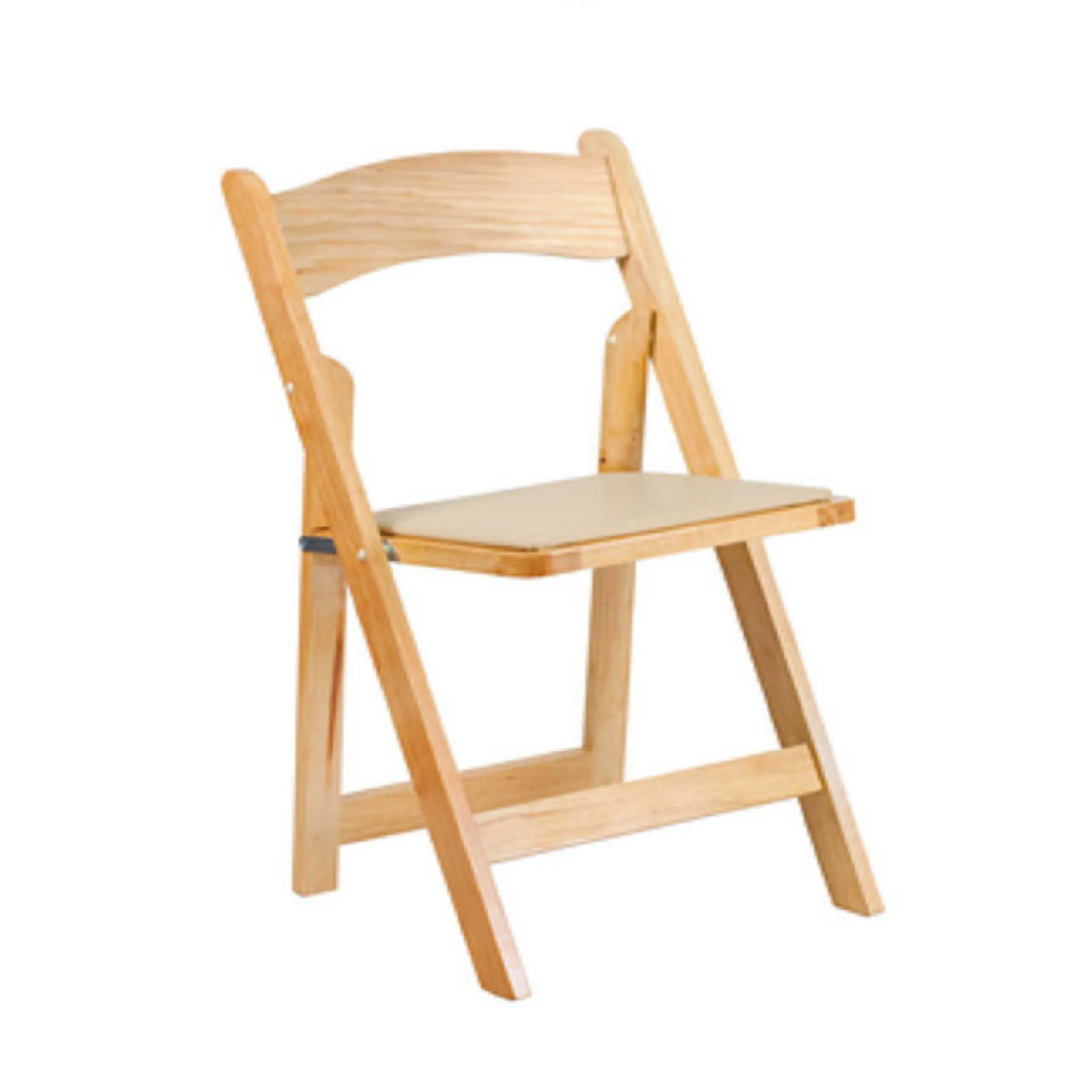 Natural Wood Padded Garden Chair
