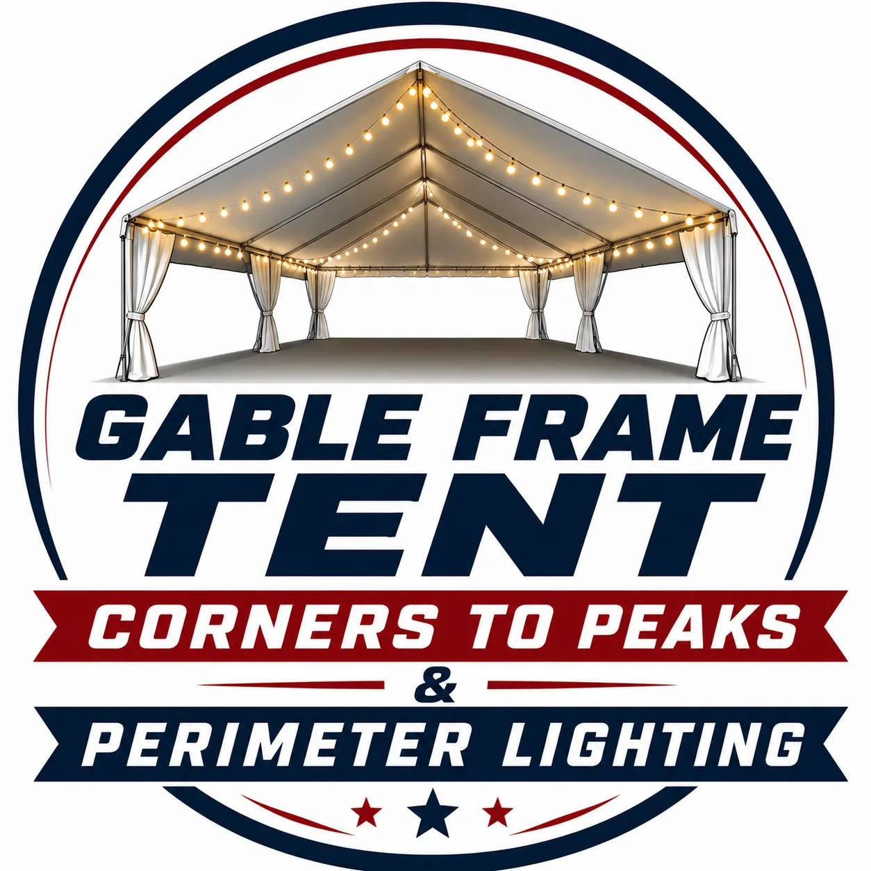 Gable Frame Lighting - Corners to Peaks & Perimeter