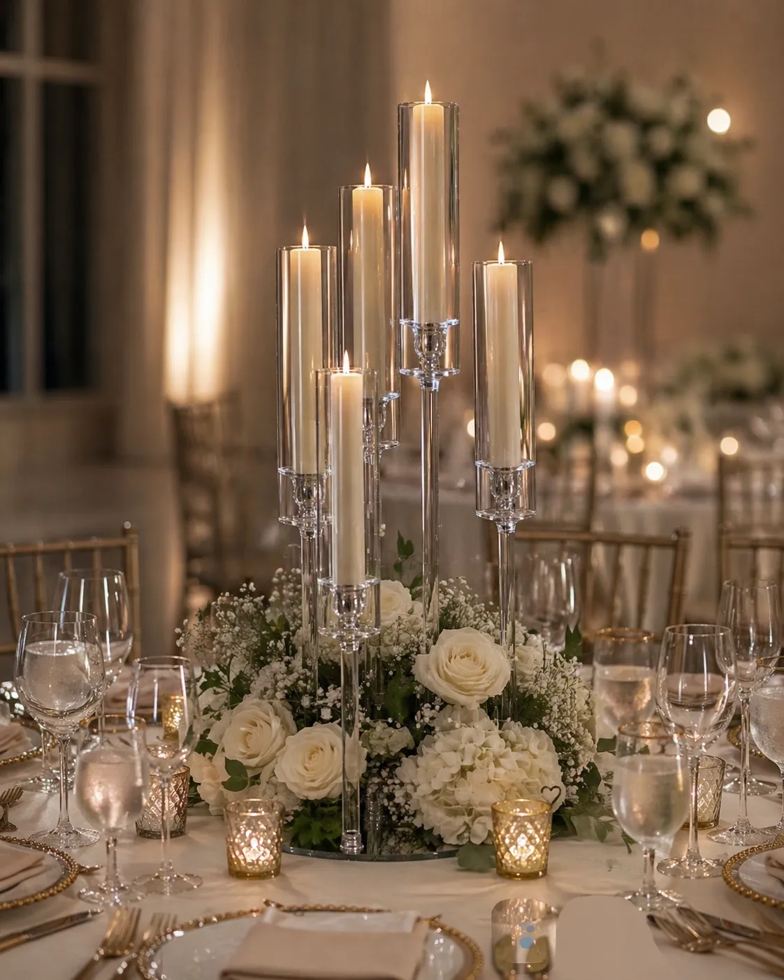 5 Armed Candelabra Centerpiece (58 CM)