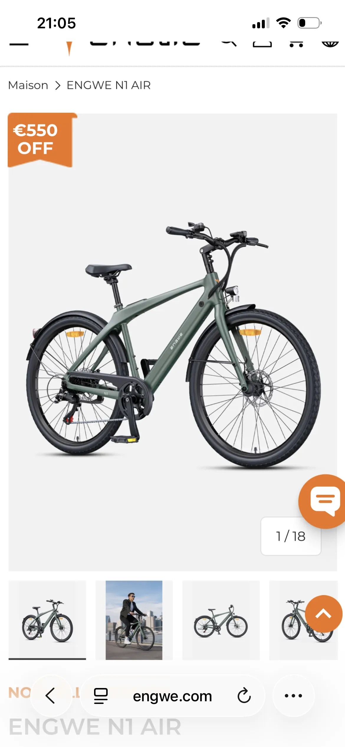 Vélo électrique - Grande taille ( +1m90 )