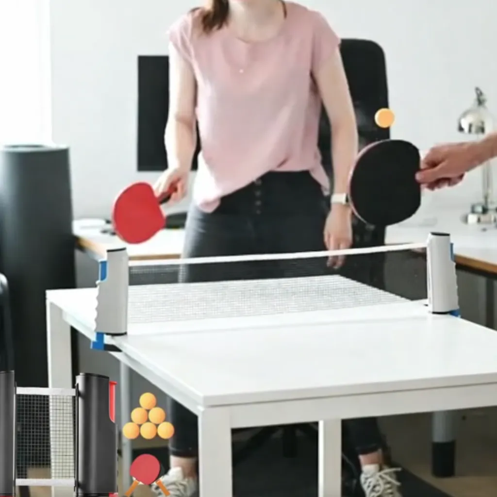 Ping Pong (Turn any table into a ping pong tournament—includes 2 paddles, 2 balls, and 1 free 6 ft table)