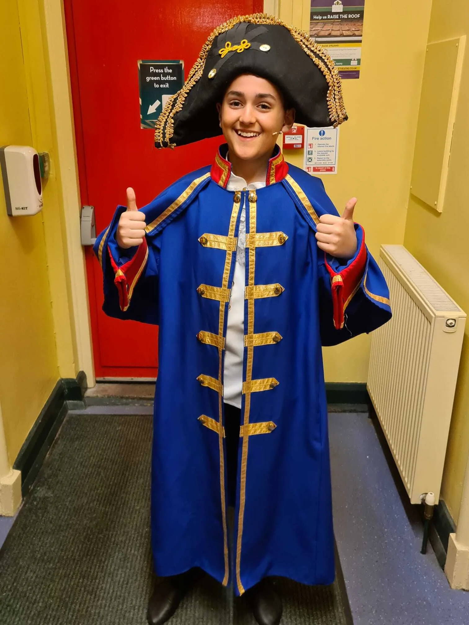 Mr Bumble hat, coat, black pants and waistcoat front - Oliver