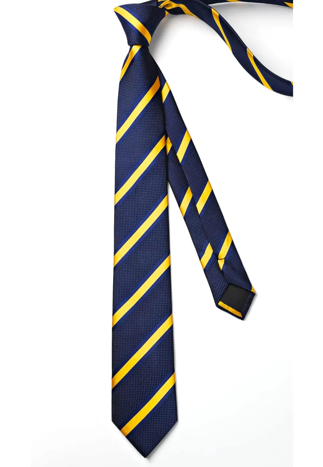 Blue and gold striped tie (Jamie)