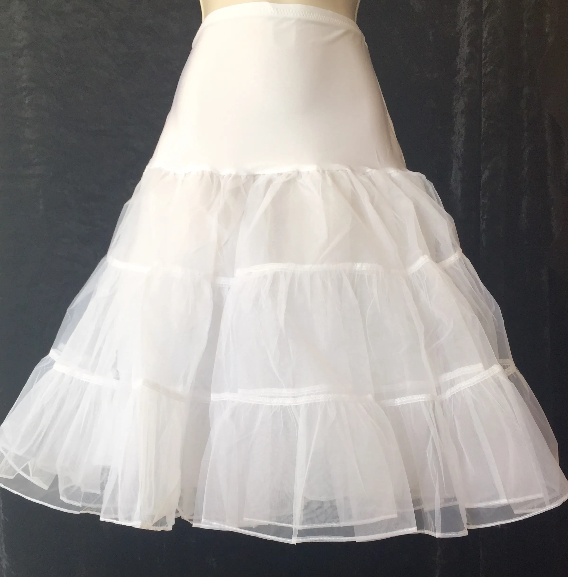 White net underskirt with elastic waist