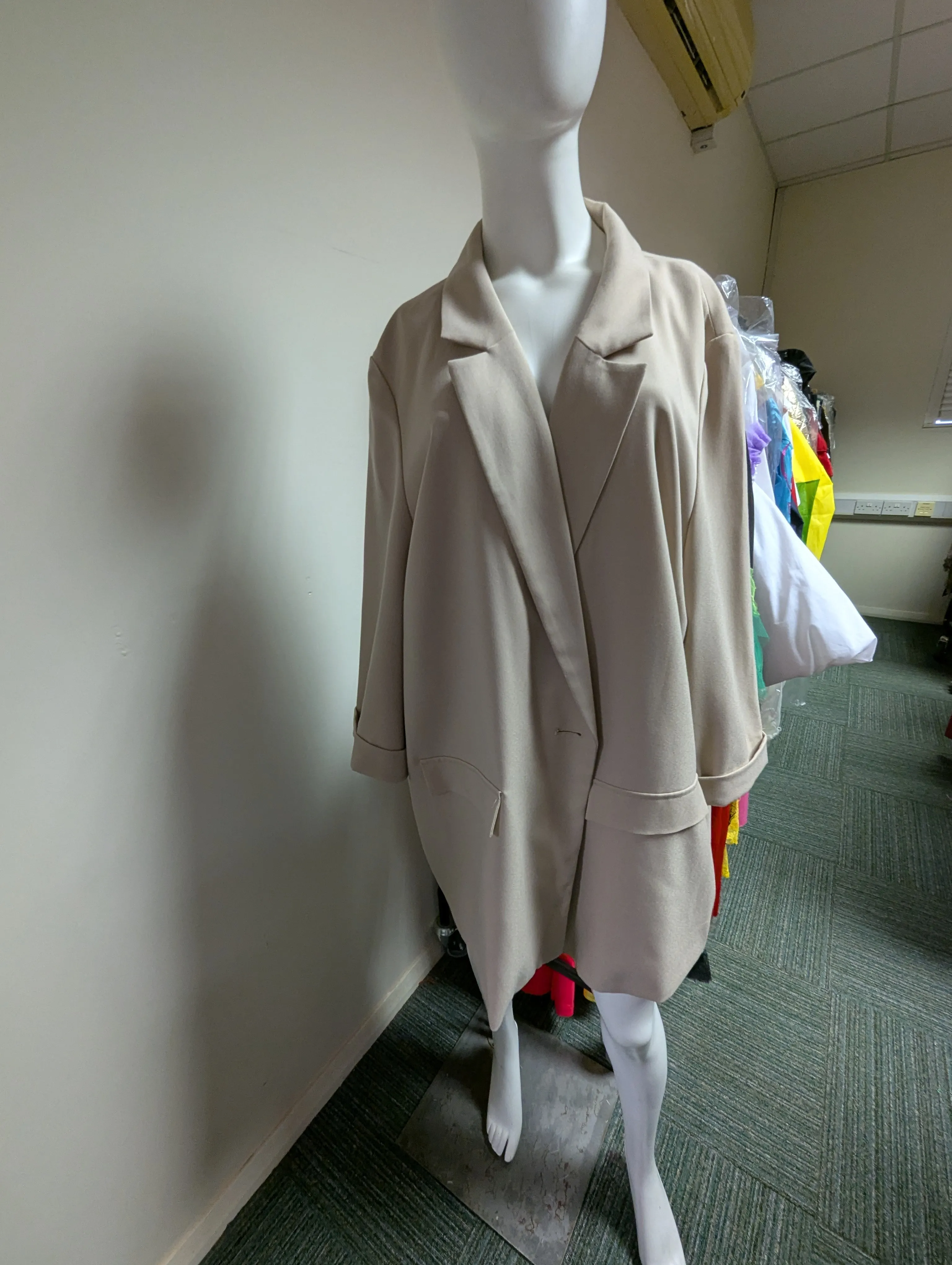 Beige long style jacket