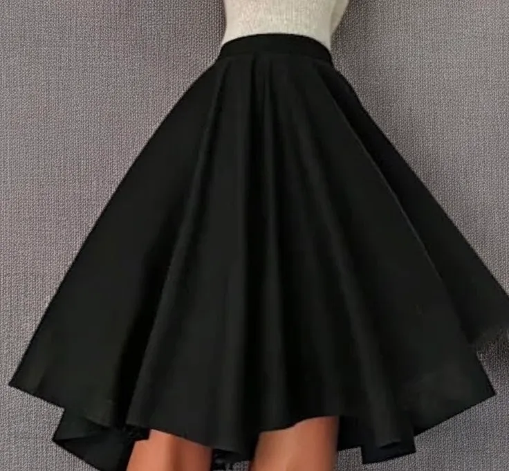 Black circular skirt
