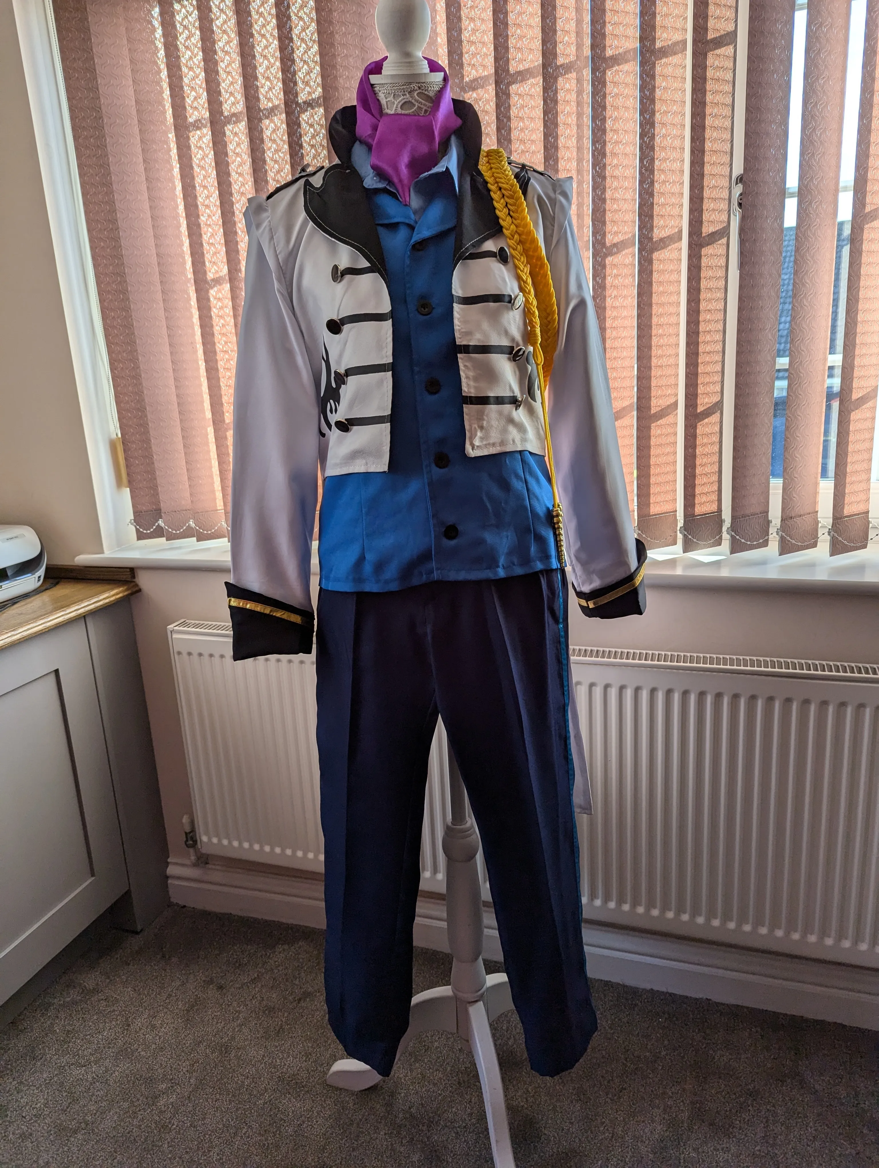 Hans Frozen with trousers, shirt, waistcoat, tailcoat and gold trimming