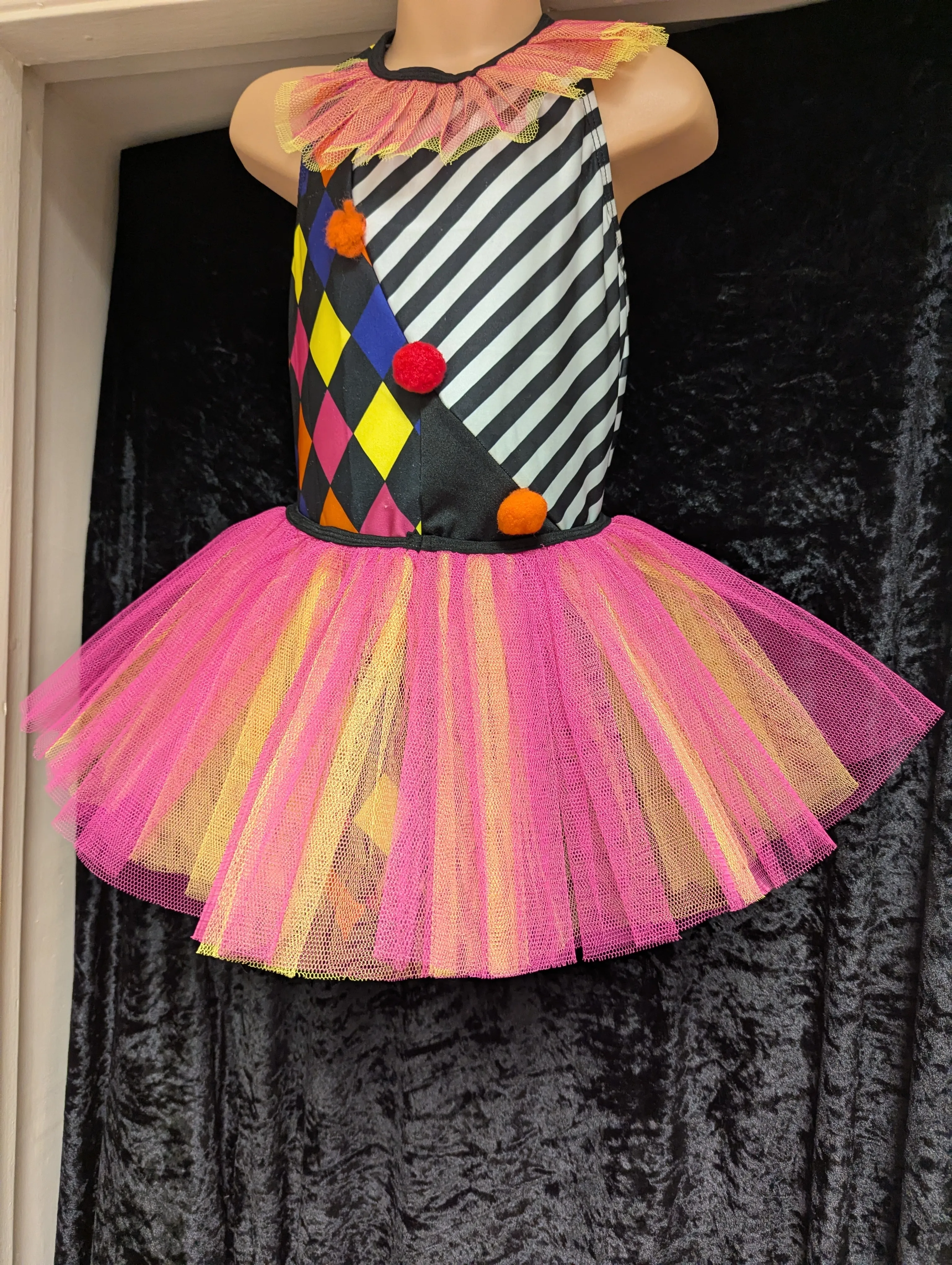 Clown style leo shorts with net tutu