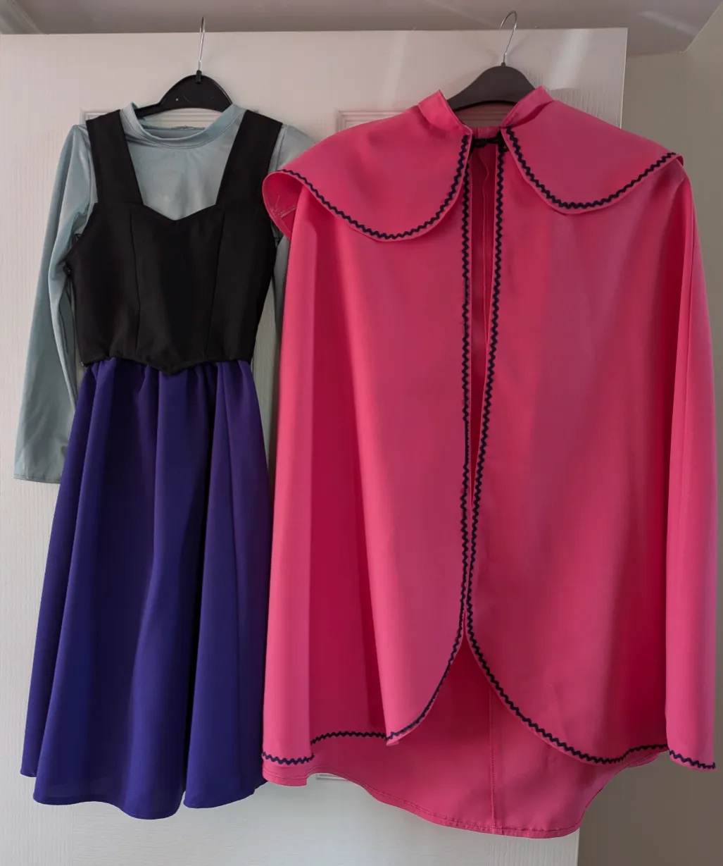 Anna Frozen costume with cape and adjustable basque to fit more sizes