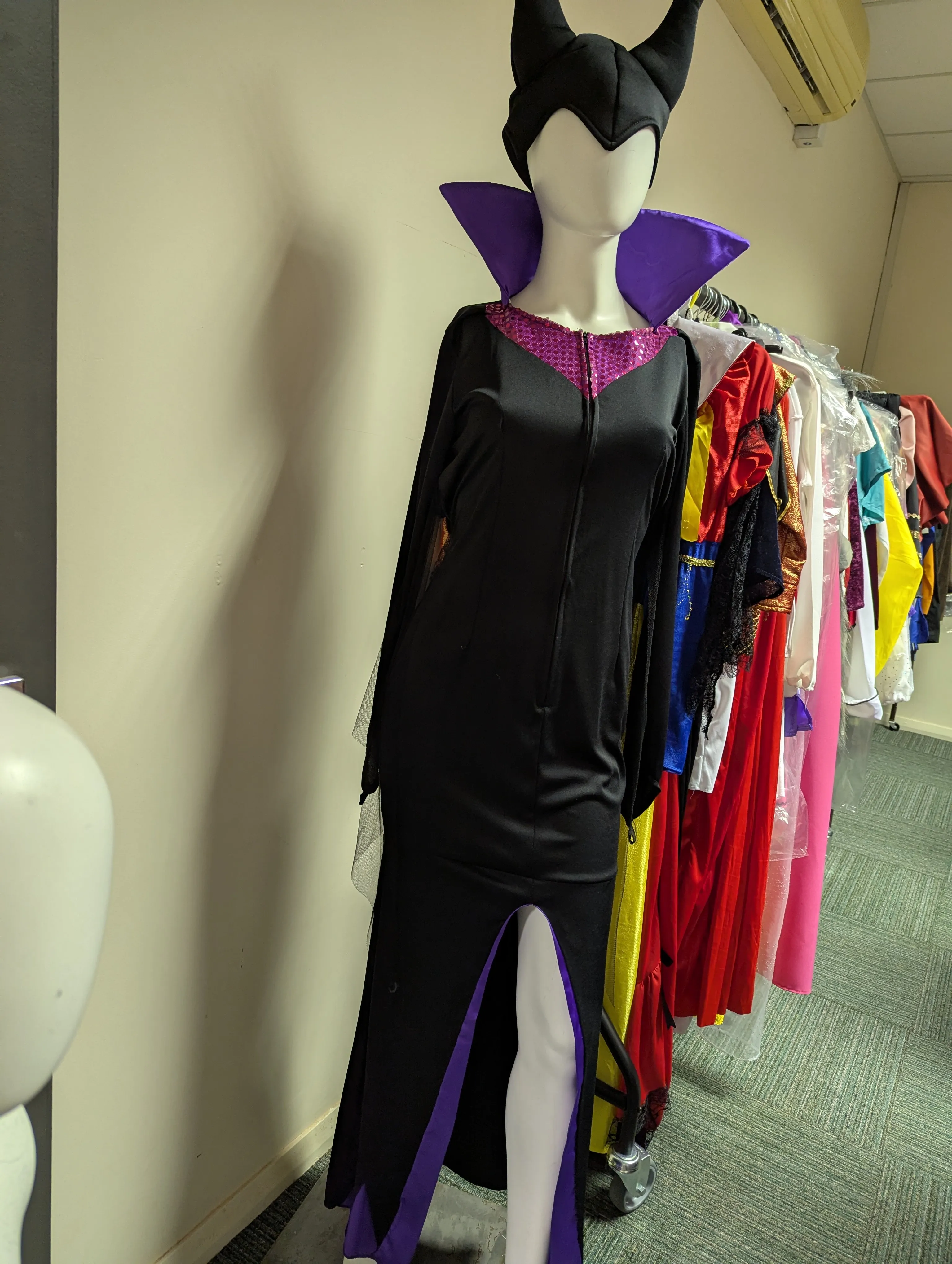 Maleficent costume with head piece