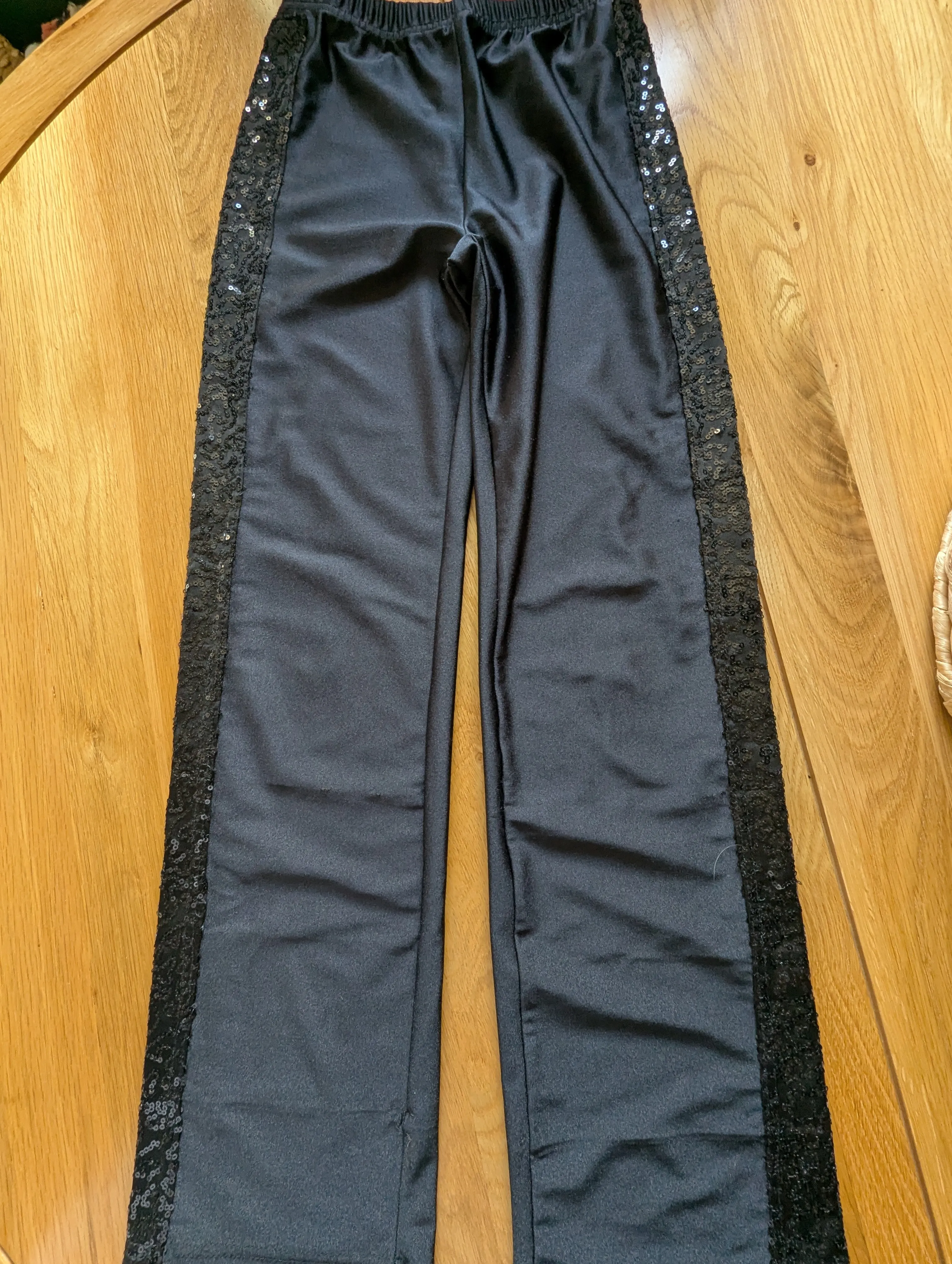 Black sequin trousers