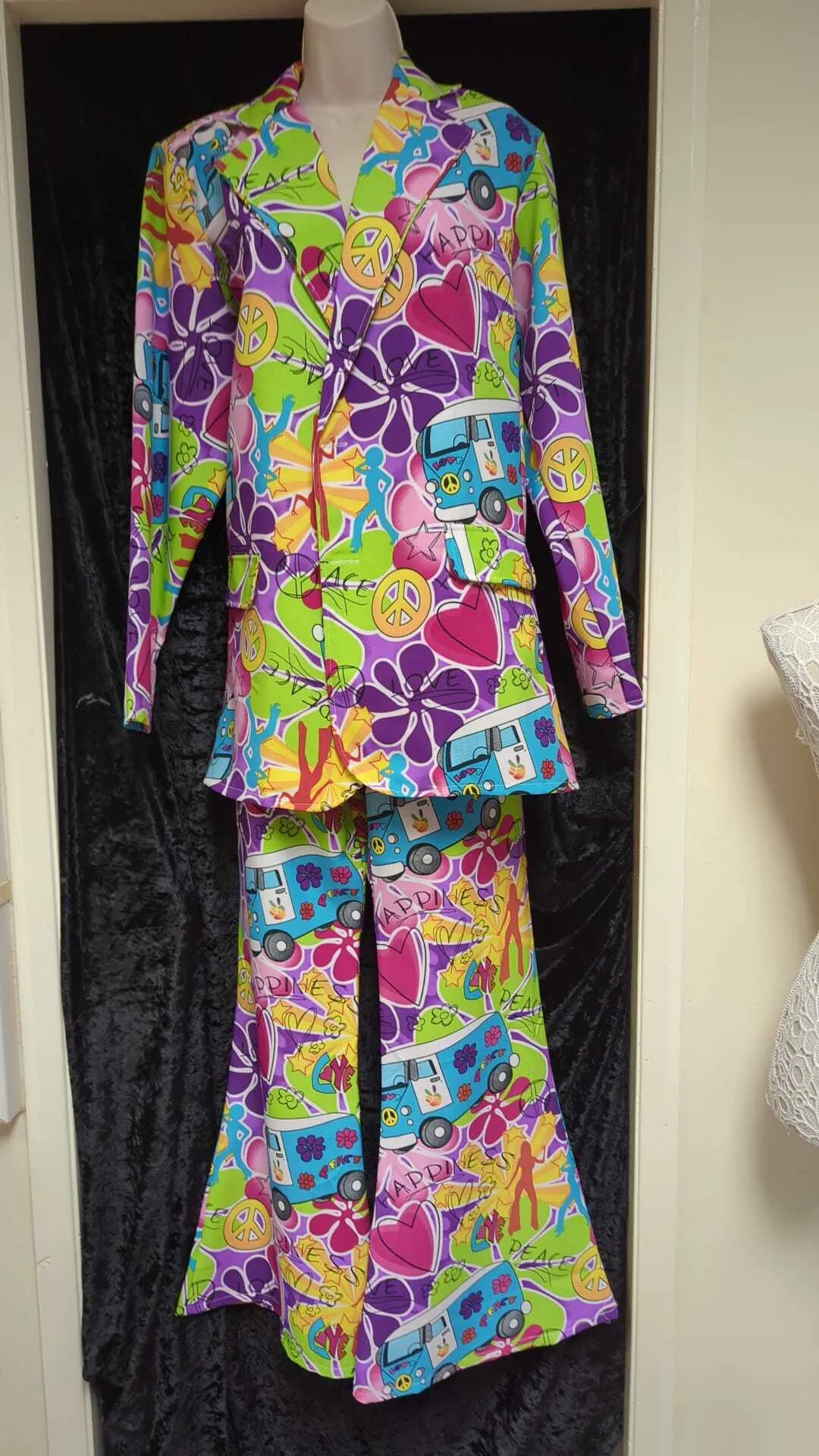 Psychedelic Suit (Jacket & Flared Trouser) - 60s Style 