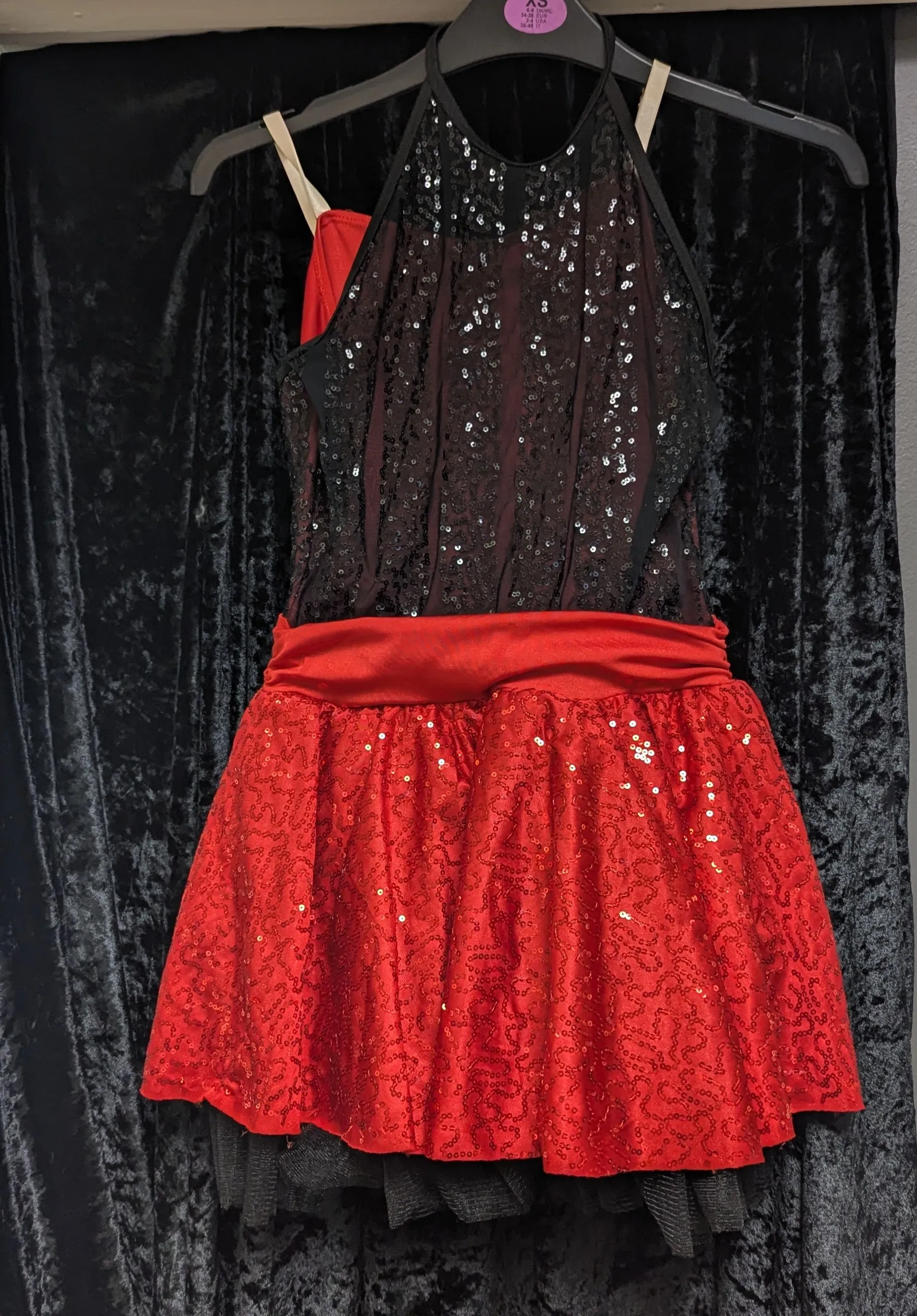 Red & Black sequin dress