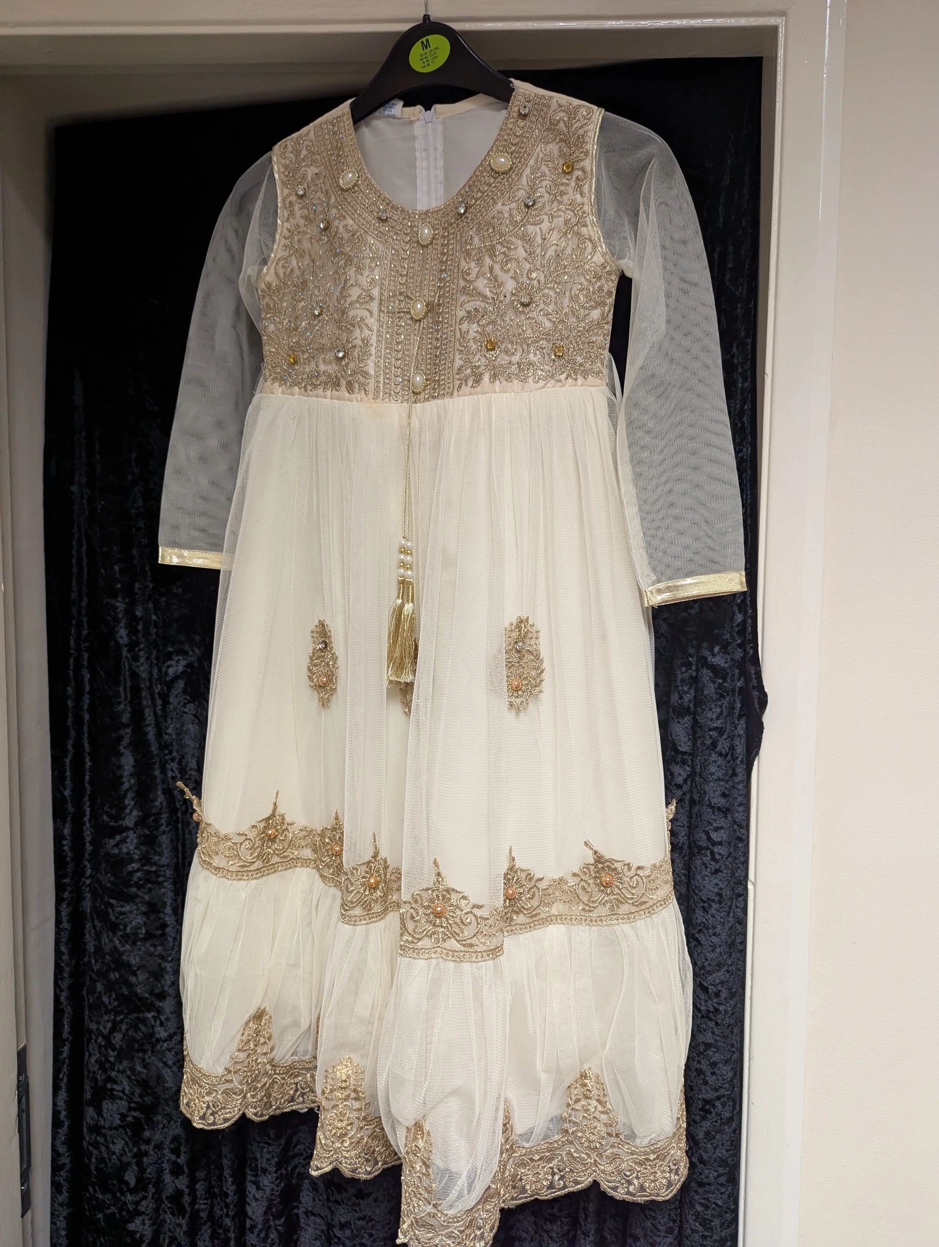 Gold and cream dress 