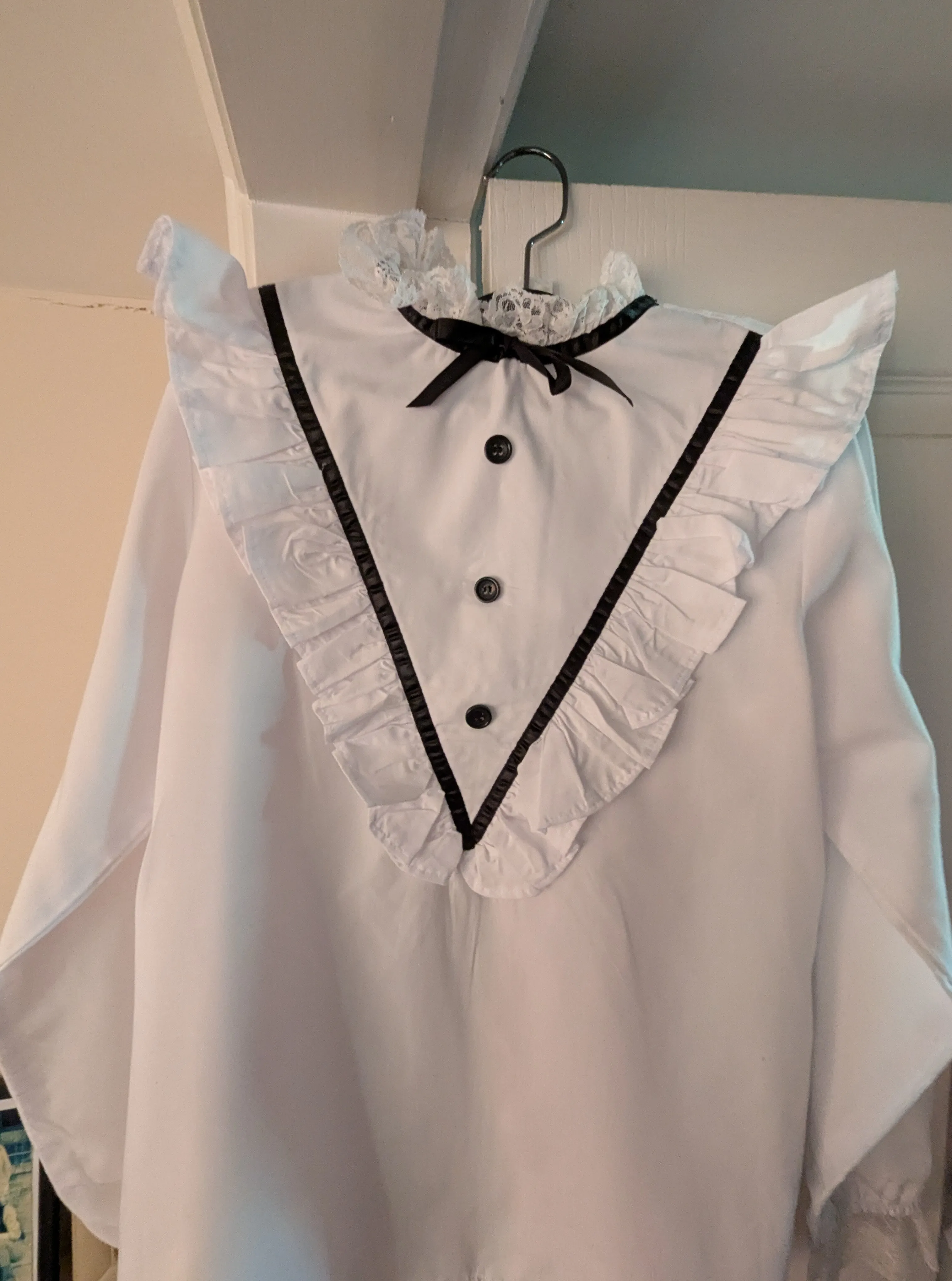 Victorian style white blouse