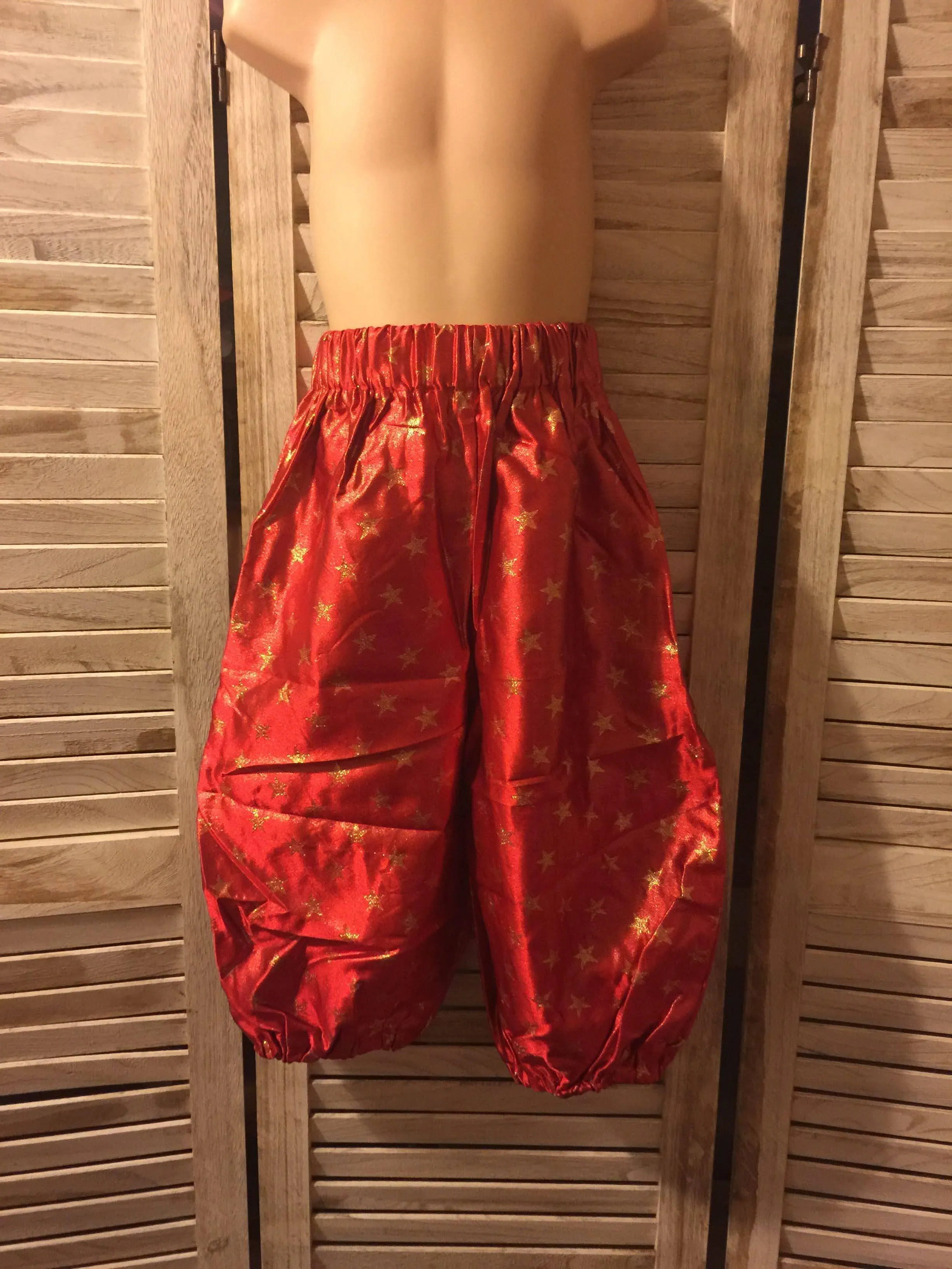 Red and gold star pants