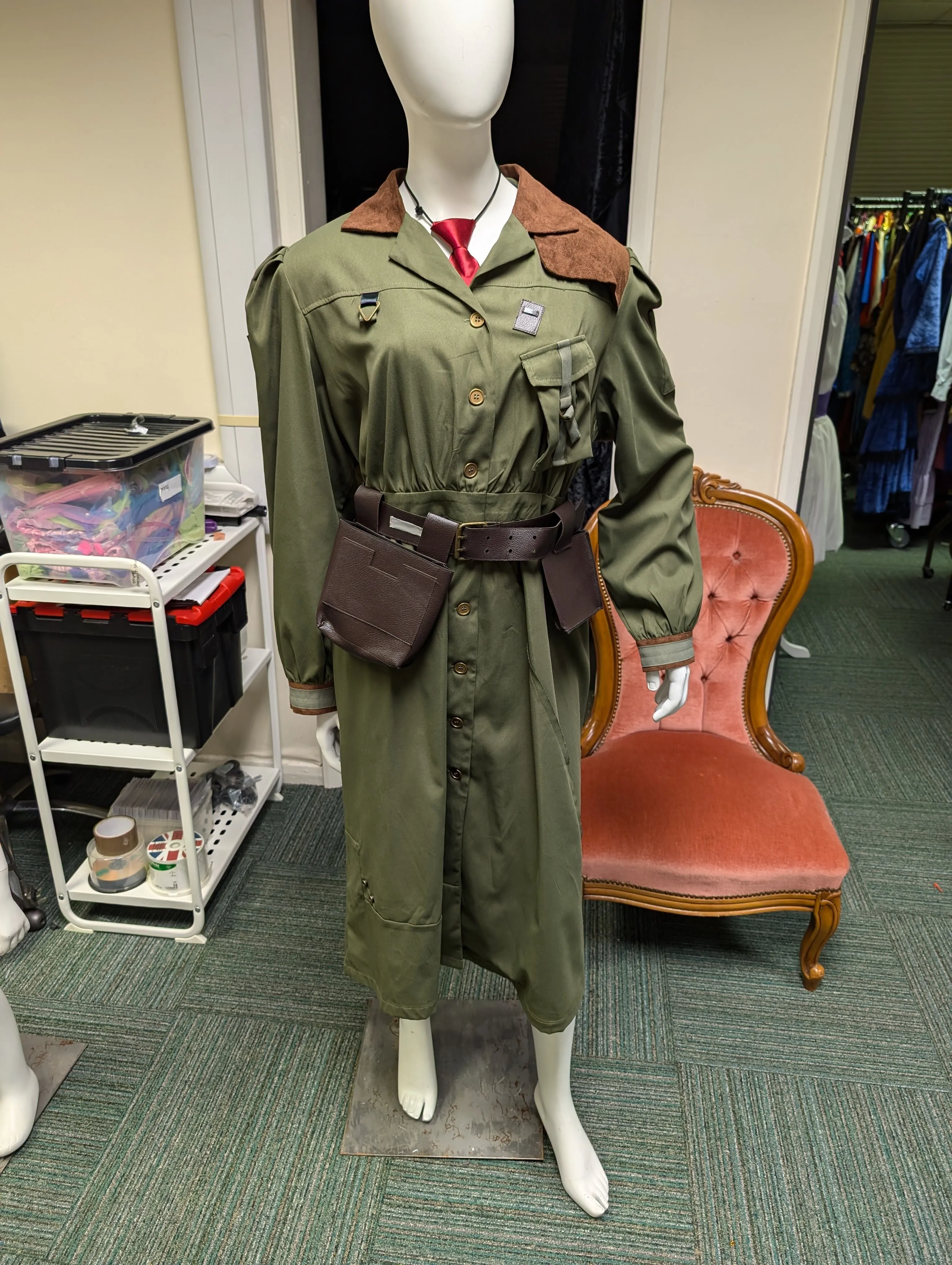 Miss Trunchbull coat, including belt and elastic tie