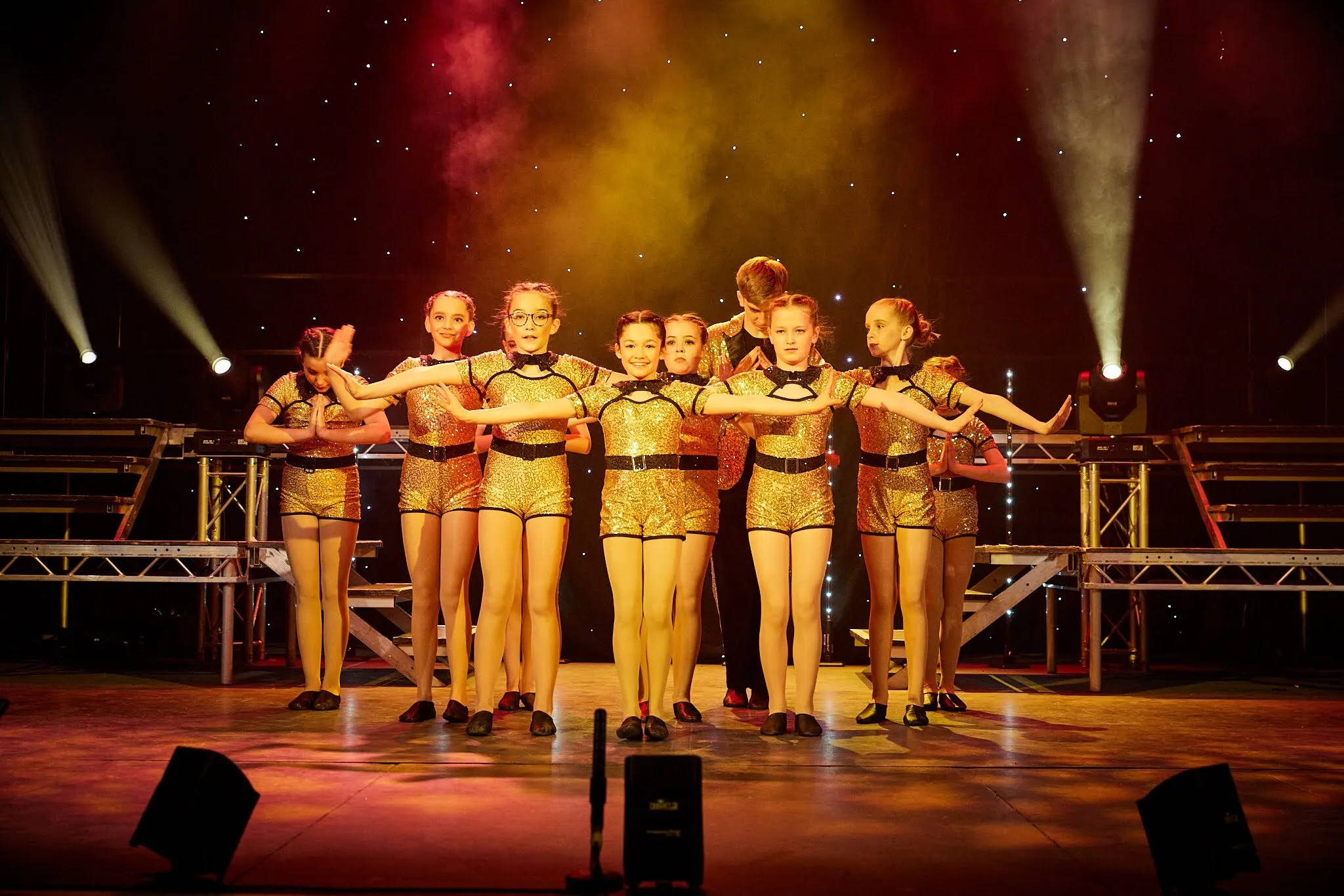 Gold playsuit all in one with detachable tie