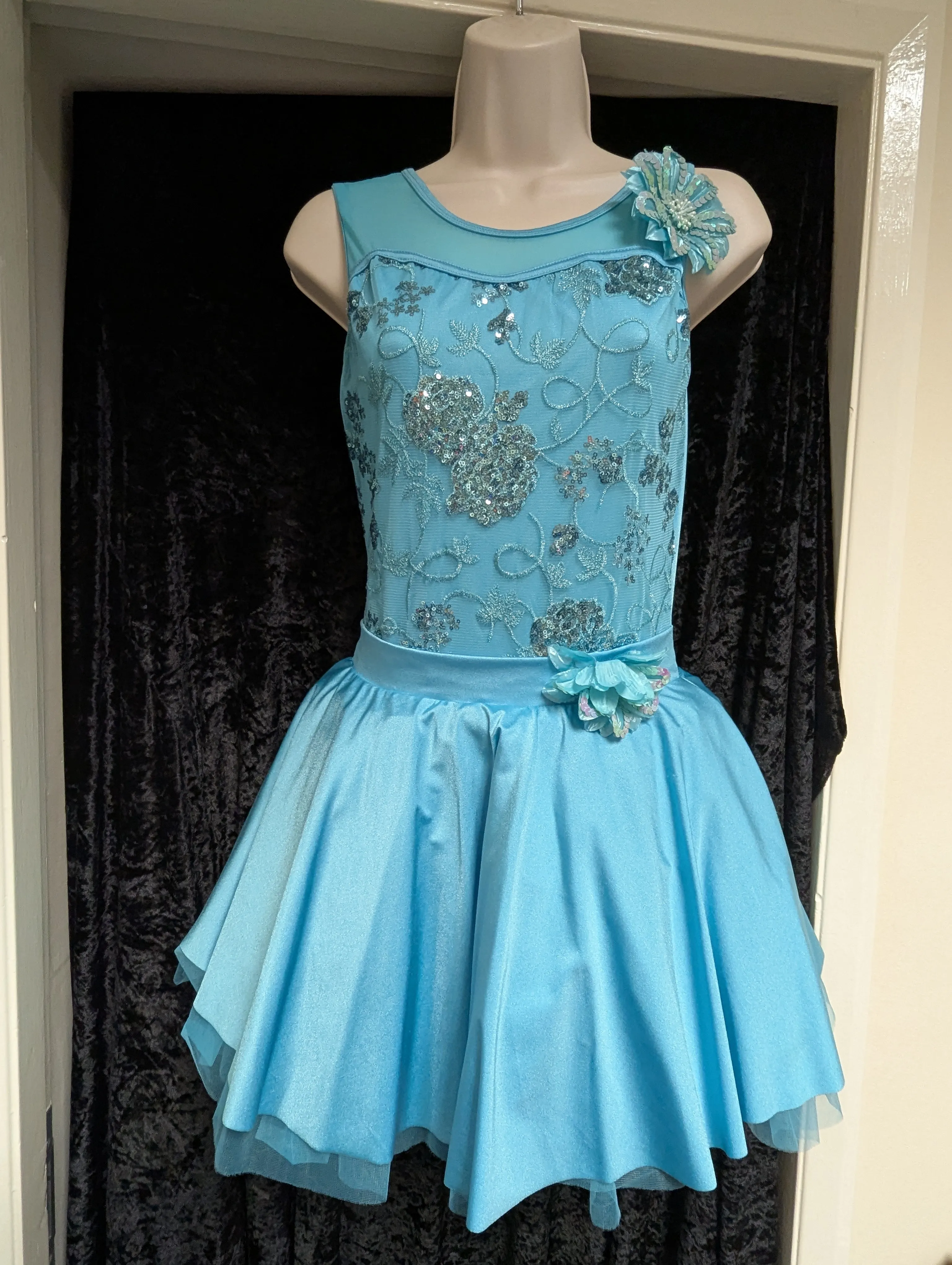 Light blue sequin dress